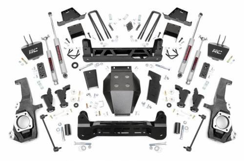 Rough Country - 11770 | Rough Country 7 Inch Lift Kit Chevrolet Silverado / GMC Sierra 2500 HD & 3500 HD 4WD | V2 Monotube Shocks
