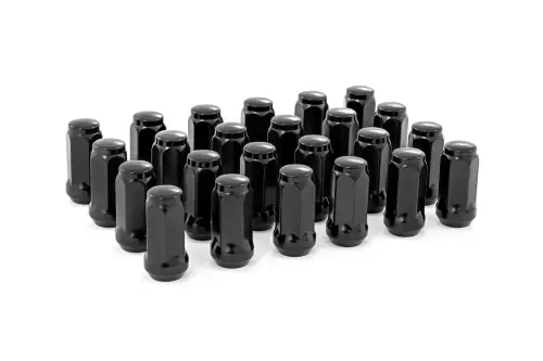 Rough Country - 141524CBLK | Rough Country M14 x 1.5 Lug Nut Set of 24 | Black
