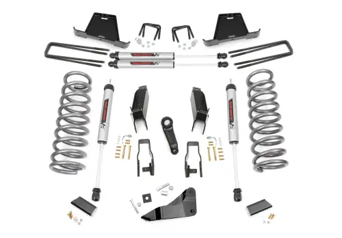 Rough Country - 34970 | Rough Country 5 Inch Lift Kit For Ram 2500 / 3500 Mega Cab | Gas Engine, V2 Monotube Shocks