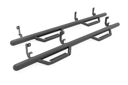 Rough Country - RCD1980CCB | Rough Country Nerf Steps, Cab Length, Crew, 5'7 Inch Bed For Ram 1500 / 1500 TRX
