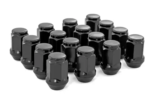 Rough Country - 1901SBLK | Rough Country M10 x 1.25 Lug Nut Set of 16 | Black