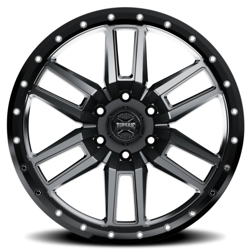 Rough Country - TW411C-1790761200 | Rough Country Torque Pritchett Wheel | Anthracite With Black Lip / 17x9 / 6x5.5 / 0mm
