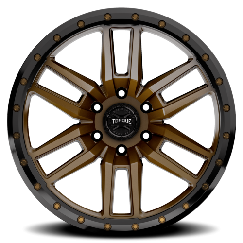 Rough Country - TW411C-20903607-12 | Rough Country Torque Pritchett Wheel | Bronze With Black Lip / 20x9 / 6x135 / -12mm