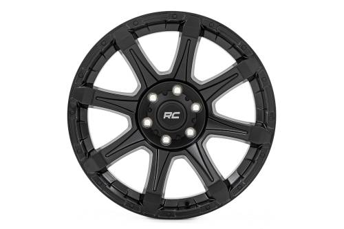 Rough Country - 81200914A | Rough Country 81 Series Wheel | One-Piece / Semi Gloss Black / 20x9 / 5x5.5 / 0mm