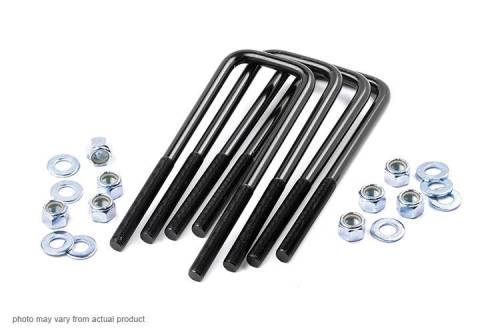 Rough Country - 7651 | Rough Country Square U-Bolt Kit | 9/16 in Thread Size, 11.0 in Inside Length, 3.0 in Inside Width