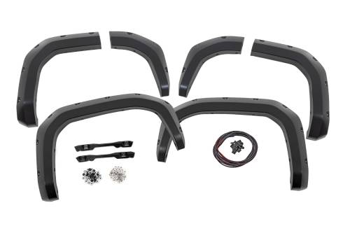 Rough Country - F-T12511-8X0 | Rough Country Pocket Fender Flares For Toyota 4Runner 2WD/4WD | Heritage Blue