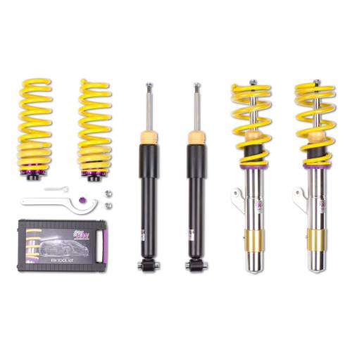 KW Suspension - 1022000D | KW V1 Height Adjustable Coilover Kit with Pre-Set Damping
