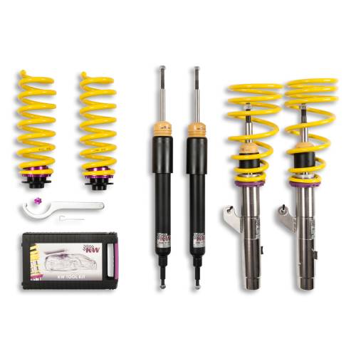 KW Suspension - 10220032 | KW V1 Height Adjustable Coilover Kit with Pre-Set Damping
