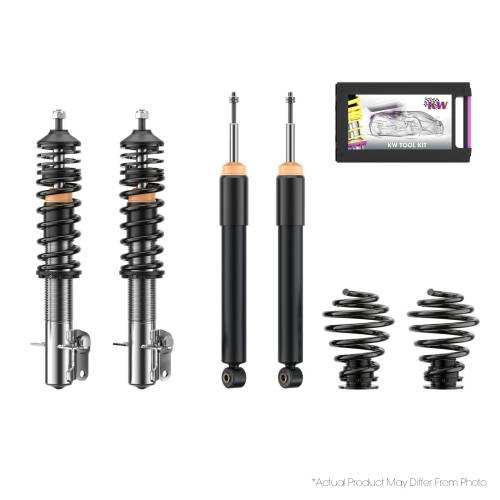 KW Suspension - 10280051-B | KW V1 Height Adjustable Coilover Kit with Pre-Set Damping