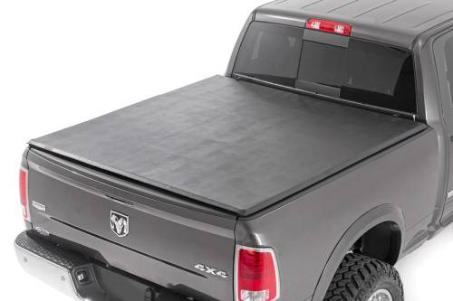 Rough Country - 41309550A | Rough Country Soft Tri-Fold Bed Cover For Ram 1500/2500/3500 | 5'7" Bed