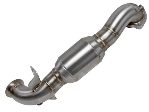 Afe - Advance Flow Engineering - 48-36318-1HC | AFE Power Twisted Steel Down Pipe 2-1/2 IN 304 Stainless Steel w/ Cat (2007-2015 Cooper S L4-1.6L t N14, N18)