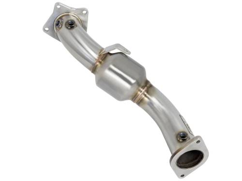 Afe - Advance Flow Engineering - 48-34126-HC | AFE Power Twisted Steel Down Pipe 3 IN 304 Stainless Steel w/ Cat (2013-2019 ATS, 2016-2019 Camaro L4-2.0L t)