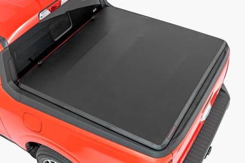 Rough Country - 41534600A | Rough Country Soft Tri-Fold Bed Cover For Ford Maverick 2WD/4WD | 4'6" Bed, Without Cargo Management