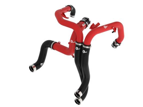Afe - Advance Flow Engineering - 46-20754-R | AFE Power BladeRunner Aluminum Hot and Cold Charge Pipe Kit Red (2022-2025 Bronco Raptor, 2024-2025 Ranger Raptor V6-3.0L tt)