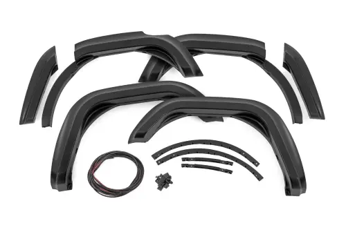 Rough Country - O-F12124-FA | Rough Country Fender Flares For Ford Bronco 4WD | Eruption Green