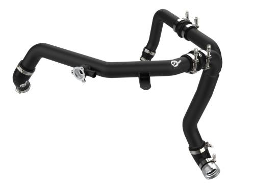 Afe - Advance Flow Engineering - 46-20588-B | AFE Power BladeRunner 2.25 IN to 2.5 IN Aluminum Hot Charge Pipe Black (2021-2025 Bronco V6-2.7L tt)