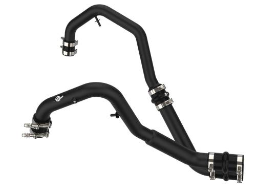 Afe - Advance Flow Engineering - 46-20478-B | AFE Power BladeRunner 2 IN to 2-1/2 IN Aluminum Hot Charge Pipe Black (2021-2023 F150 V6-2.7L tt)