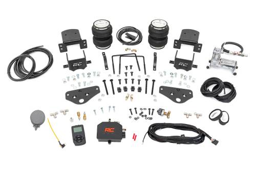 Rough Country - 10038AWC | Rough Country Air Spring Kit For Ford F-250 / F-350 Super Duty 4WD | With Onboard Air Compressor & Wireless Remote