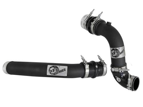 Afe - Advance Flow Engineering - 46-20314-B | AFE Power BladeRunner 3 IN Aluminum Hot and Cold Charge Pipe Kit Black (2017-2022 F250, F350 Super Duty V8-6.7L td)