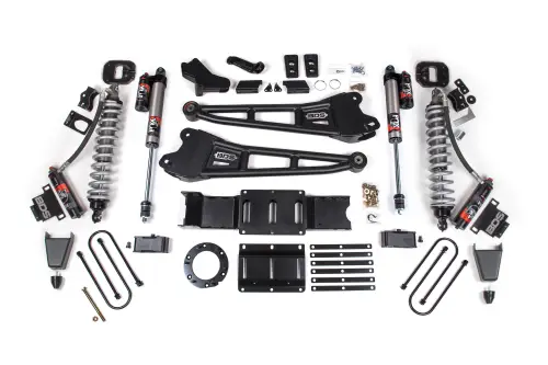 BDS Suspension - BDS1682PES | BDS Suspension 6 Inch Lift Kit With Radius Arm For Ram 3500 4WD | Diesel, Fox 2.5 Coil-Over Conversion Performance Elite, Rear Lift 5 Inch Block Kit Without Overload, Front Rubber Bump Stop, 6 Bolt Indexing Ring