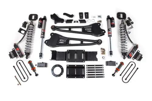 BDS Suspension - BDS1683PESB | BDS Suspension 6 Inch Lift Kit With Radius Arm For Ram 3500 4WD | Diesel, Fox 2.5 Coil-Over Performance Elite, Rear Lift 5 Inch Block Kit With Overload, Front Fox 2.0 Hydro Bump Stop, 6 Bolt Indexing Ring