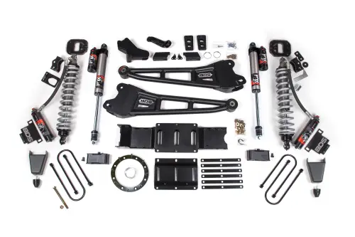 BDS Suspension - BDS1684PES | BDS Suspension 6 Inch Lift Kit With Radius Arm For Ram 3500 4WD | Diesel, Fox 2.5 Coil-Over Performance Elite, Rear Lift 5 Inch Block Kit Without Overload, Front Rubber Bump Stop, 8 Bolt Indexing Ring