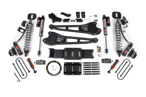 BDS Suspension - BDS1685PESB | BDS Suspension 6 Inch Lift Kit With Radius Arm For Ram 3500 4WD | Diesel, Fox 2.5 Coil-Over Performance Elite, Rear Lift 5 Inch Block Kit With Overload, Front Fox 2.0 Hydro Bump Stop, 8 Bolt Indexing Ring