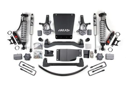 BDS Suspension - BDS176PSS | BDS Suspension 6 Inch Lift Kit For Chevrolet Silverado 1500 / GMC Sierra 1500 4WD | Rear Lift Block Kit And Add-A-Leaf, Fox 2.0 Performance Series Shocks