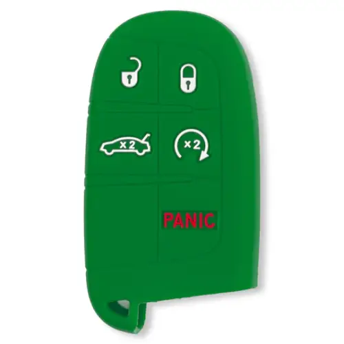 Recon Truck Accessories - 264002DG1GR | Recon Green Pantone 356 C Silicone Key Fob Cover (Dodge 2013-2018 RAM )