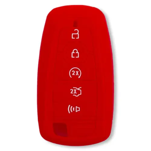 Recon Truck Accessories - 264002FD2RD | Recon Red Silicone Key Fob Cover (2018-2025 F150, F250, F350)