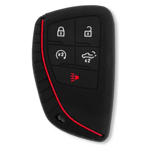 Recon Truck Accessories - 264002GM2BK | Recon Black Silicone Key Fob Cover (2022-2025 Silverado, Sierra 1500, 2500 HD, 3500 HD)