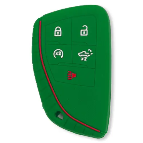 Recon Truck Accessories - 264002GM2GR | Recon Green Pantone 356 C Silicone Key Fob Cover (2022-2025 Silverado, Sierra 1500, 2500 HD, 3500 HD)