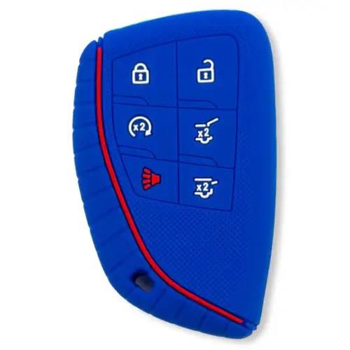 Recon Truck Accessories - 264002GM3BL | Recon Blue Silicone Key Fob Cover (2021-2025 Suburban, Tahoe, Yukon)
