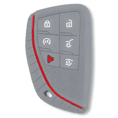 Recon Truck Accessories - 264002GM3GY | Recon Gray Pantone 443 C Silicone Key Fob Cover (2021-2025 Suburban, Tahoe, Yukon)