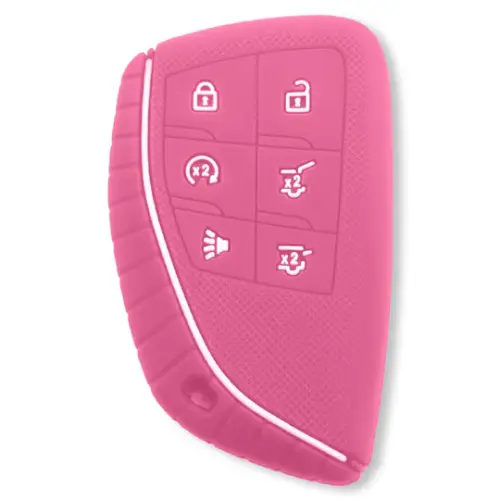 Recon Truck Accessories - 264002GM3PK | Recon Pink Pantone 6051 C Silicone Key Fob Cover (2021-2025 Suburban, Tahoe, Yukon)