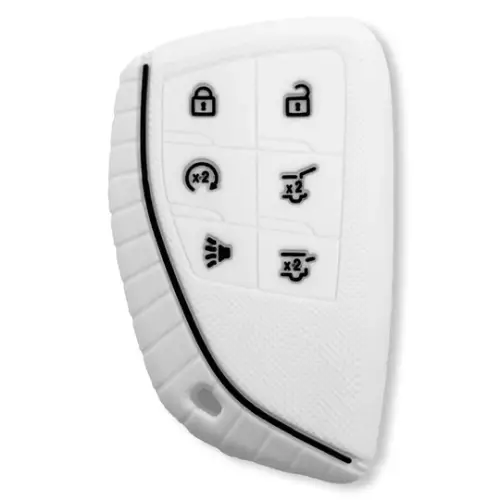 Recon Truck Accessories - 264002GM3WH | Recon White Silicone Key Fob Cover (2021-2025 Suburban, Tahoe, Yukon)