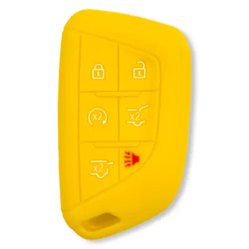 Recon Truck Accessories - 264002GM4YL | Recon Yellow Silicone Key Fob Cover (2021-2025 Escalade)