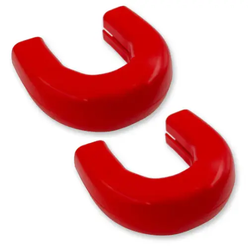 Recon Truck Accessories - 264004GMHDRD | Recon Red Tow Hook Covers 2-Piece Set of Silicone Covers (2020-2025 Sierra 2500HD, 3500 HD)