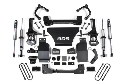 BDS Suspension - BDS1851FSR | BDS Suspension 4 Inch Lift Kit For Chevrolet Silverado Or GMC Sierra 1500 4WD | Gas, Rear Fox 2.0 Performance Series Shocks, Front Fox 2.0 Performance Series Shocks