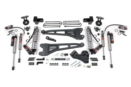 BDS Suspension - BDS1976FPE | BDS Suspension 4 Inch Lift Kit With Radius Arm For Ford F-350 Super Duty DRW 4WD | Diesel, Fox 2.5 Performance Elite Coil-Over Conversion, Fox 2.5 Performance Elite Shocks