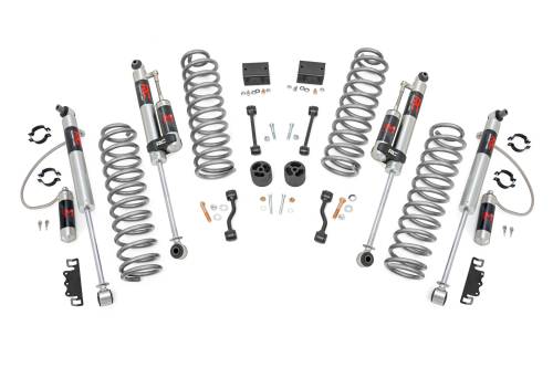 Rough Country - 66644 | Rough Country 2.5 Inch Lift Kit For Jeep Wrangler Unlimited JL 4WD | 4 Door, Rubicon, M1R Monotube Shocks