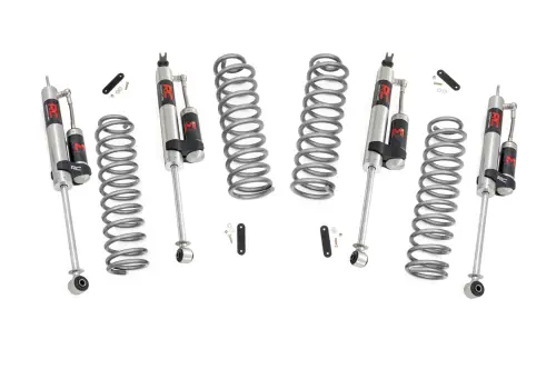 Rough Country - 67944 | Rough Country 2.5 Inch Lift Kit For Jeep Wrangler JK 2WD/4WD | 4 Door, M1R Monotube Shocks
