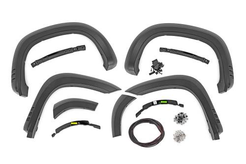 Rough Country - F-C319201A-GJV | Rough Country Fender Flares SF1 Chevrolet Silverado 1500 2/4WD | Riptide Blue