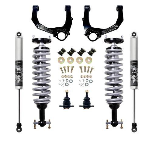 Kryptonite - KR19STAGE3FOXPS-TB | Kryptonite Stage 3 Leveling Kit With Fox 2.5 Shocks For Chevrolet Silverado Trail Boss / GMC Sierra 1500 AT4 | 6 Lug