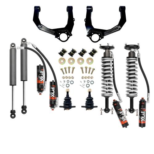 Kryptonite - KR19STAGE3FOXPE-4X | Kryptonite Stage 3 Leveling Kit With Fox Performance Elite Shocks For Chevrolet Silverado Trail Boss / GMC Sierra 1500 AT4 | 6 Lug