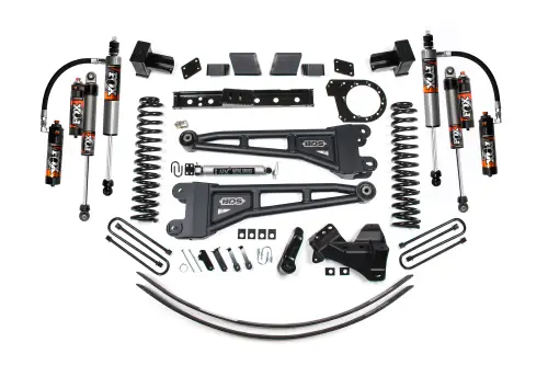 BDS Suspension - BDS2240FPE | BDS Suspension 6 Inch Lift Kit With Radius Arm For Ford F-250 / F-350 Super Duty 4WD Diesel | Rear Lift 5 Inch Block With 2 Leaf Main, Fox 2.5 Performance Elite Shocks