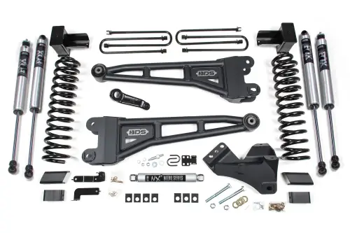 BDS Suspension - BDS2243FS | BDS Suspension 5 Inch Lift Kit With Radius Arm For Ford F-250 / F-350 Super Duty 4WD Gas | Rear Lift 5 Inch Block Without Overload, Fox 2.0 Performance Series Shocks