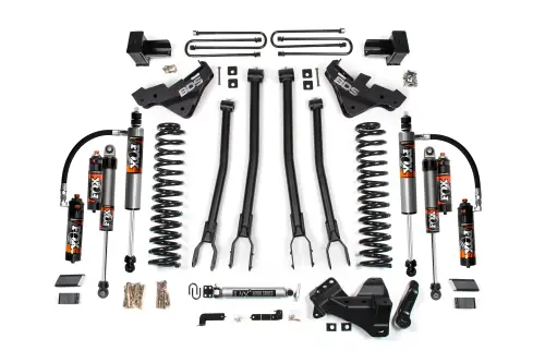 BDS Suspension - BDS2246FPE | BDS Suspension 5 Inch Lift Kit With 4 Link For Ford F-250 / F-350 Super Duty 4WD Diesel | Rear 3 Inch Lift Block Kit With Overload | Fox 2.5 Performance Elite Shocks