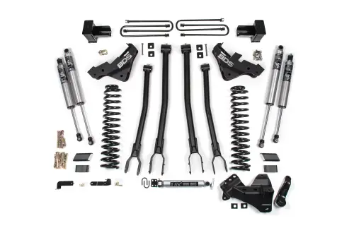 BDS Suspension - BDS2247FPS | BDS Suspension 5 Inch Lift Kit With 4 Link For Ford F-250 / F-350 Super Duty 4WD Gas | Rear Lift 3 Inch Block With Overload | Fox 2.5 Performance Series HTO Shocks