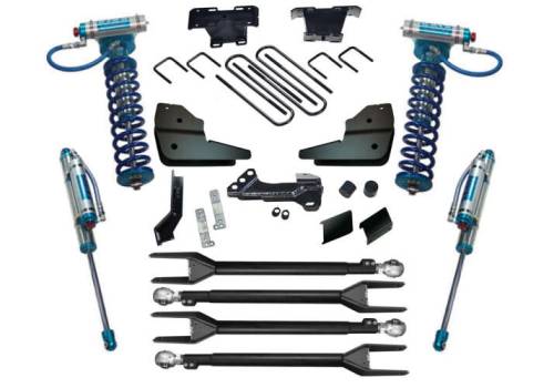 SuperLift - K1068KG | Superlift 4 Inch 4-Link Lift Kit with King Coilovers And Rear Reservoir Shocks (2023-2025 F250, F350 Super Duty 4WD Diesel Engine)